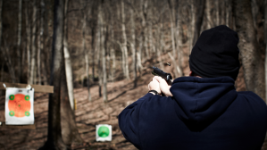 Ohio teachers following NRA shooting training session following persistent violence in US schools on February 24, 2013.