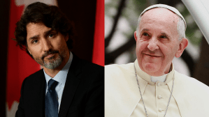 Justin Trudeau and Pope Francis