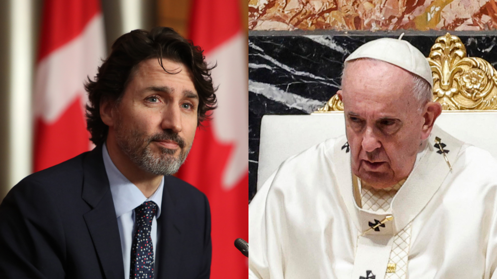 Prime Minister Justin Trudeau and Pope Francis