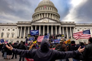 Pro-Trump protesters gather in front of the U.S. Capitol Building on January 6, 2021 in Washington, DC (Brent Stirton/Getty Images)