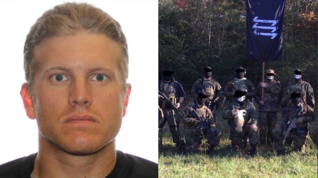 An ex-Canadian soldier who slipped into the U.S. illegally to join other members of the neo-Nazi terror group he was once a central part of, plead guilty to firearm charges today in a Maryland court.