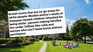 People outside Bradford Cathedral