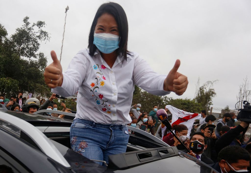 Peruvian presidential candidate, right-wing Keiko Fujimori