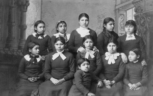 Native American students from Omaha tribe at Carlisle school.