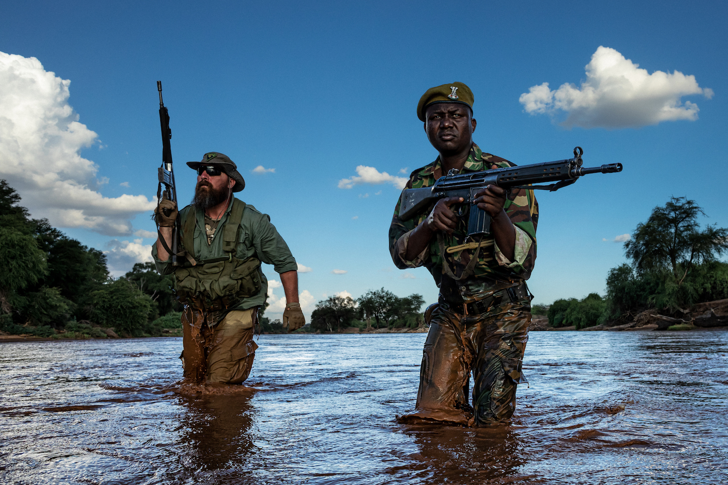 Rangers training in Samburu National Reserve.