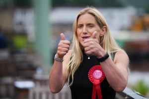 Labour candidate Kim Leadbeater speaks to the media after winning the Batley and Spen by-election after an ugly, divisive campaign. Photo: Christopher Furlong/Getty Images