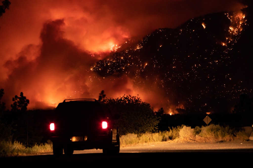 A small village in British Columbia burned to the ground one day after suffering through the hottest temperature ever recorded in Canada and several of its residents are still missing.