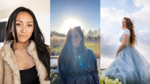 Collage de fotografías de las entrevistadas. De izquierda a derecha: Dina, Noene, Sevda.