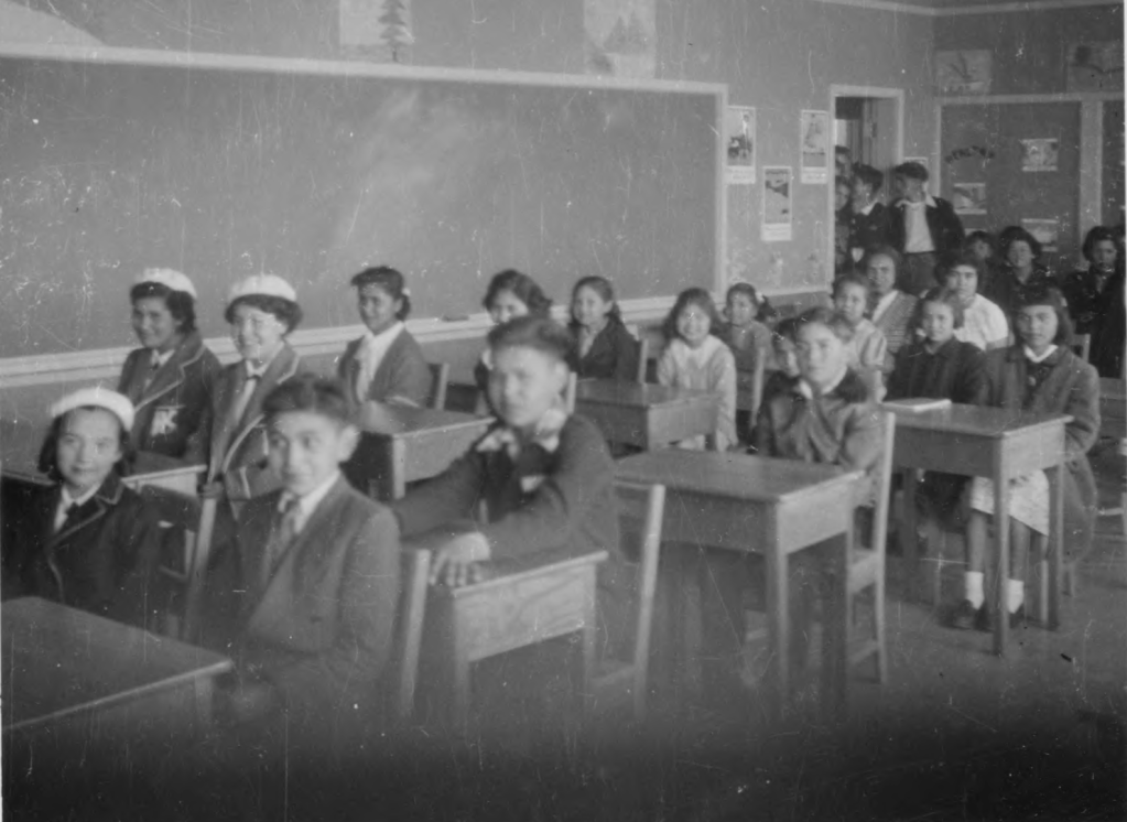 Classroom at the former Kuper Island Indian Industrial School