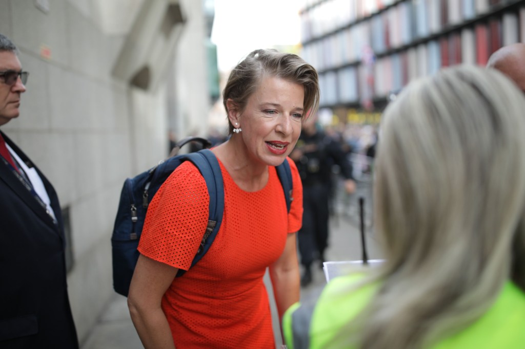 ​Katie Hopkins in London in 2019. Photo: Luke Dray/Getty Images