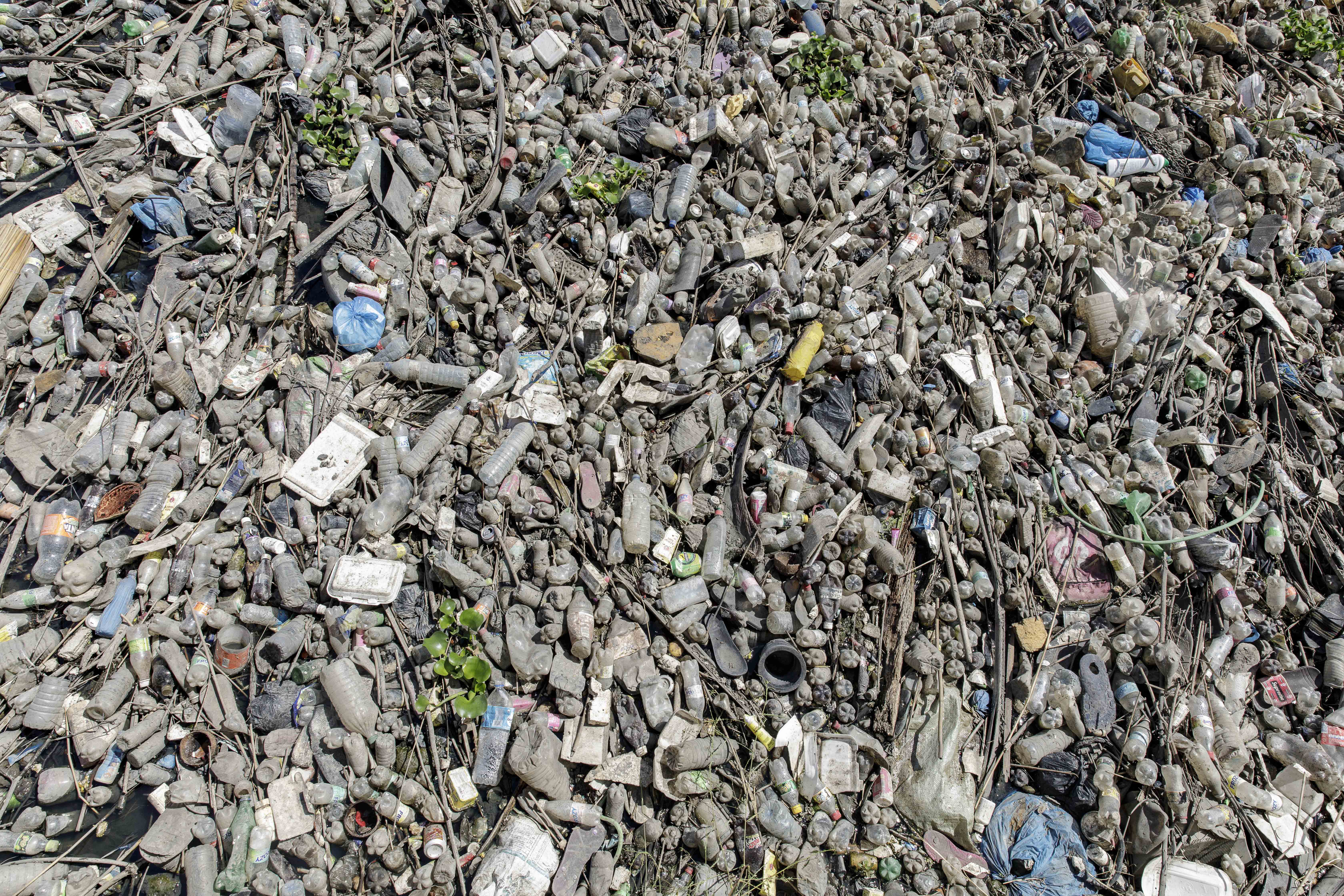 Rubbish in part of a city-wide drainage system in Beria to help prevent flooding during cyclones.