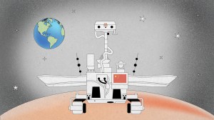 China landed its Zhurong rover on Mars on May 15, making it the third country to achieve the feat. ILLUSTRATION: JORDAN AUSTIN