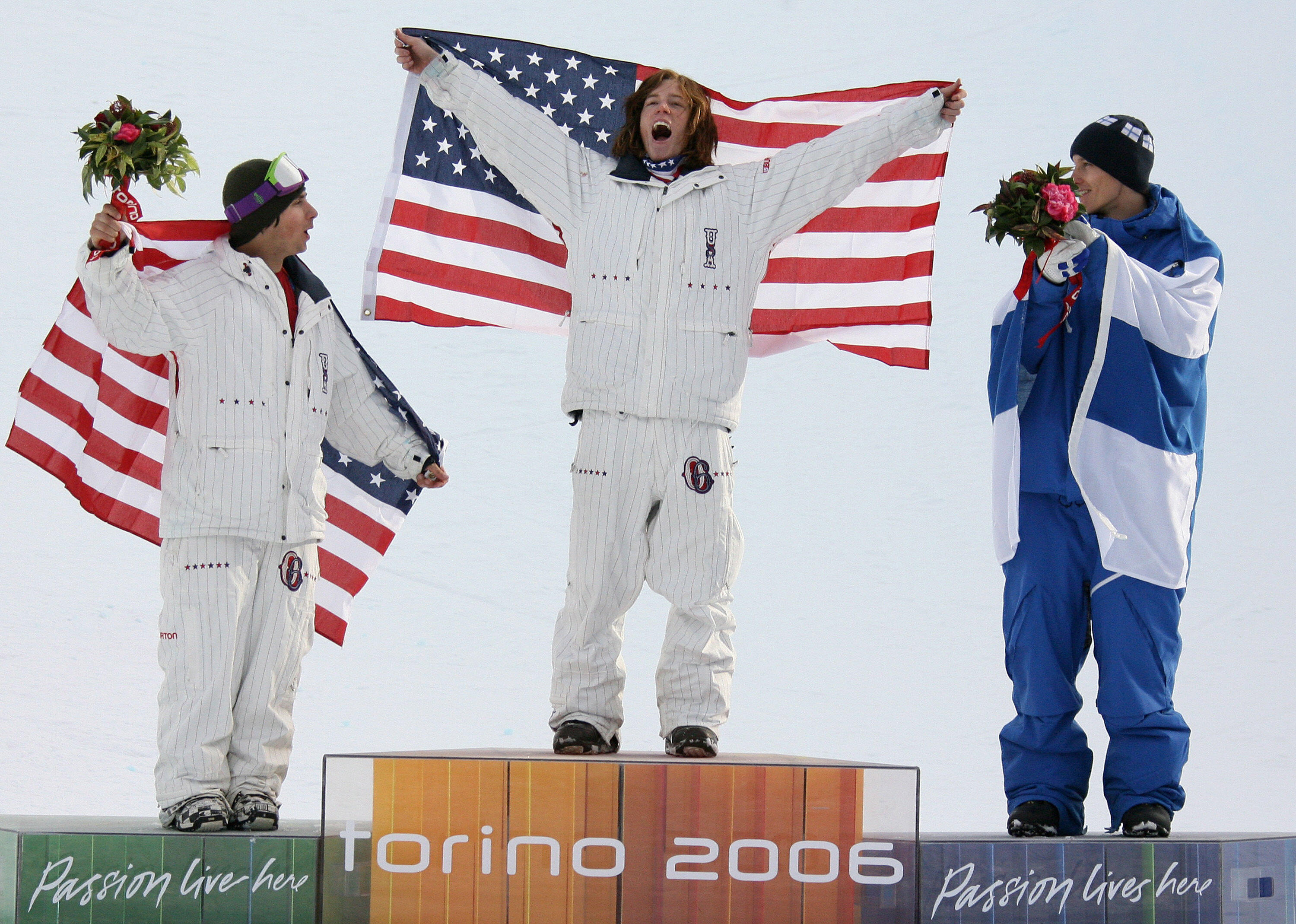 Danny Kass, Shaun White and Markku Koski