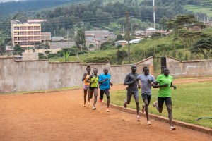 Members of the Refugees Olympic Team prepare for the Tokyo games in Ngong, Kenya. Photo: Leonardo Mangia​​