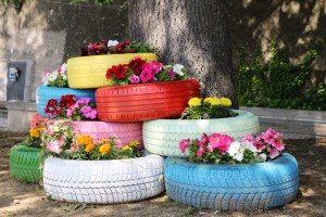 tire planters