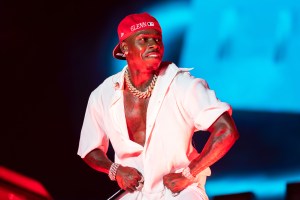 Dababy performs onstage during day 3 at Rolling Loud Miami 2021 at Hard Rock Stadium on July 25, 2021 in Miami Gardens, Florida.