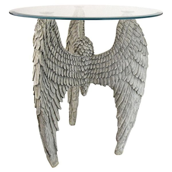 Angel Wings Glass-top Sculptural Table