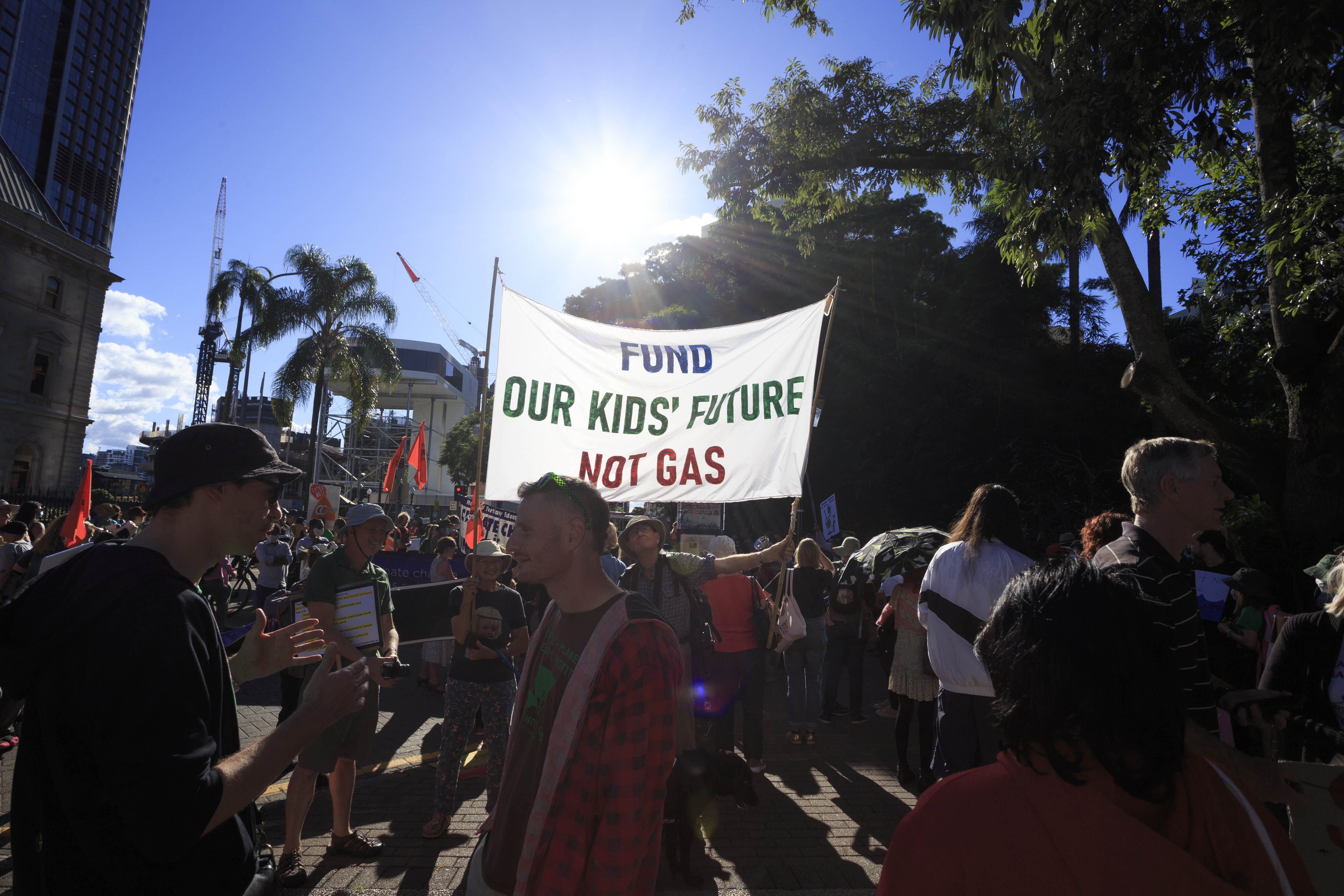 Protesters at a demonstration in Queensland. Photo: SOPA Images / Contributor