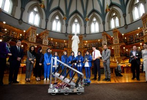 Justing Trudeau meets all girls afghanistan robotics team in 2018