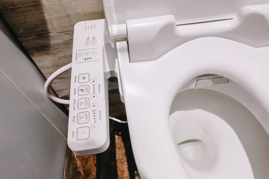 toilet with bidet attachment