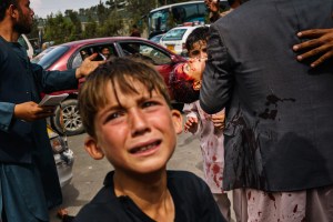 afghan child crying