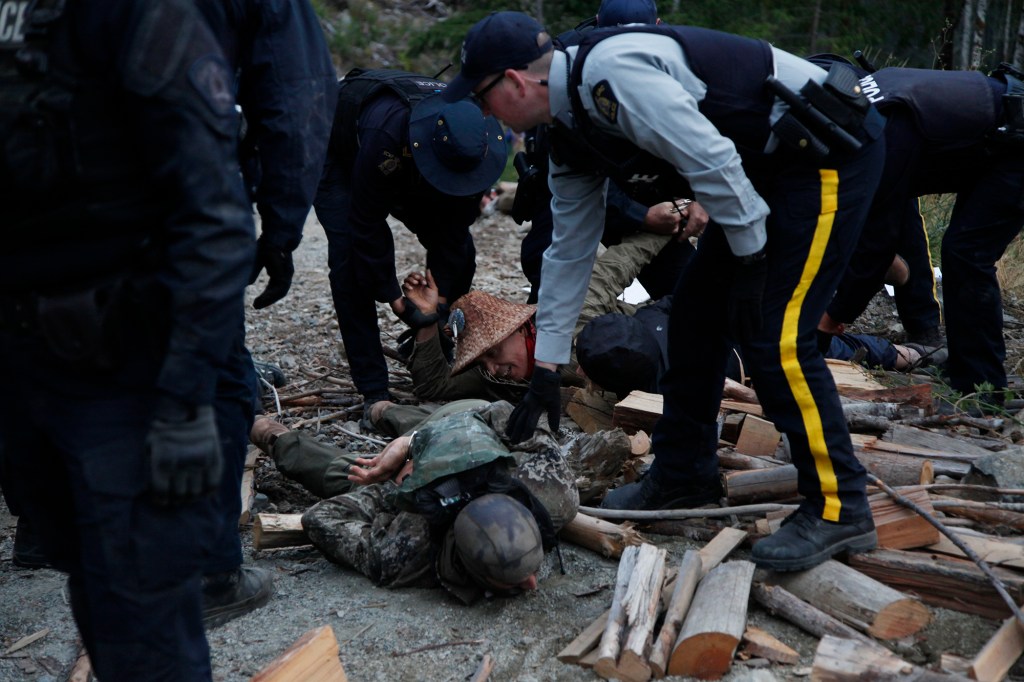 Police brutality at Fairy Creek Indigenous