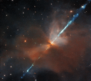 The rare phenomenon, known as a Herbig–Haro (HH) object, put on a spectacular light show.