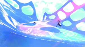 A screen shot from the video game El Shaddai