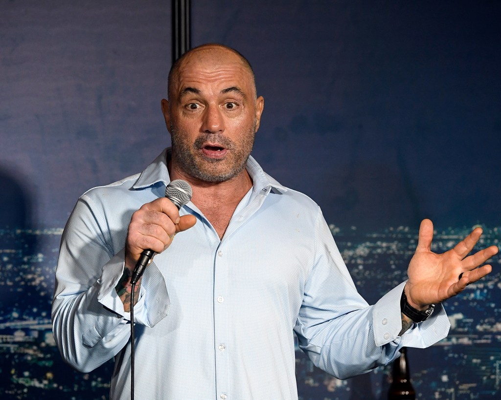 Comedian Joe Rogan performs during his appearance at The Ice House Comedy Club on April 17, 2019 in Pasadena, California. (Michael S. Schwartz/Getty Images)