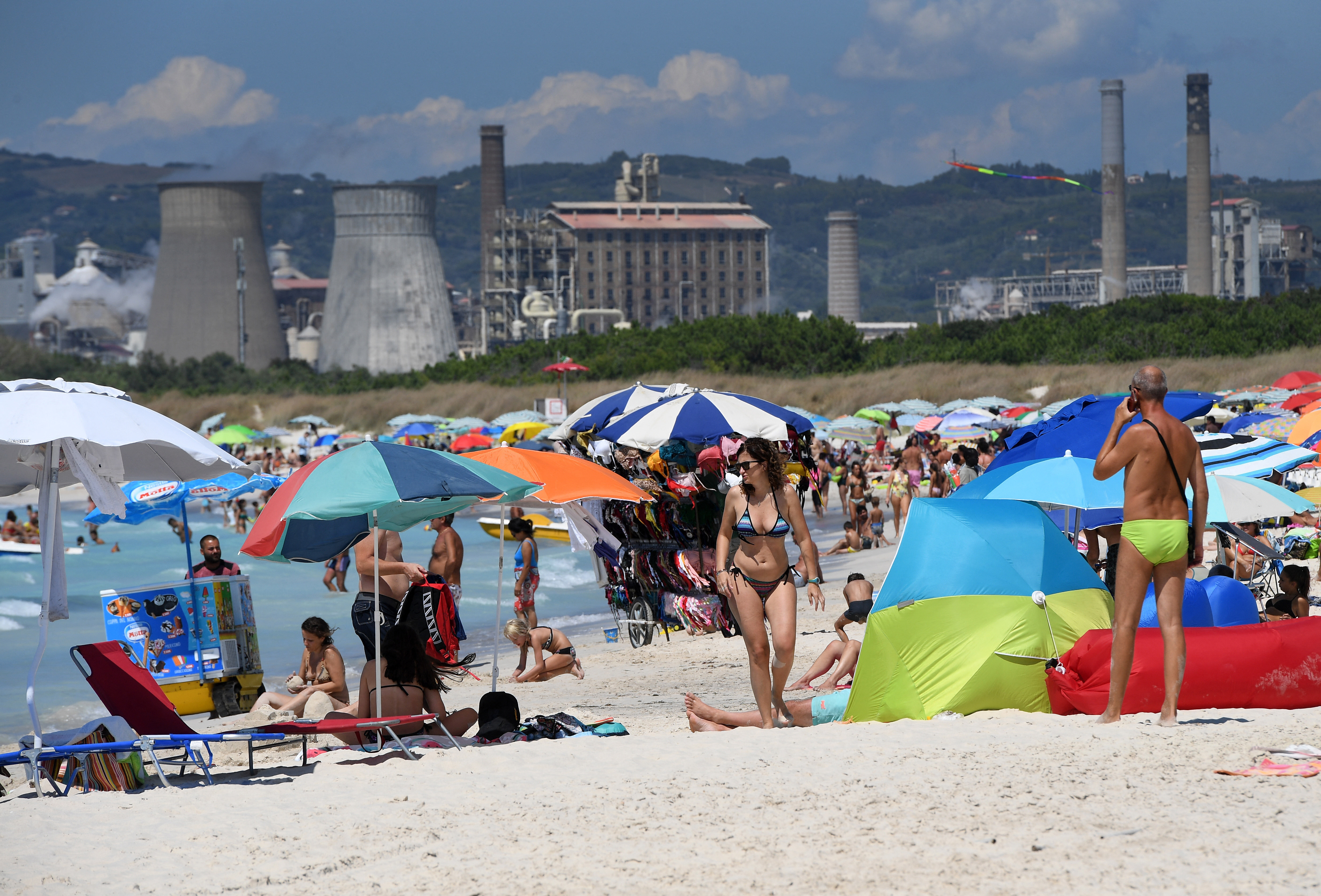 Rosignano beach pictured in August 2019. Photo: Eric Vandeville/Abaca/Sipa USA