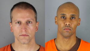 Derek Chauvin (left) and Mohamed Noor (right)