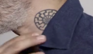 ​Screenshot of the sonnerad tattoo that appears on The Dog Rescuers With Alan Davies shown on Channel 5. Screenshot: My5.tv