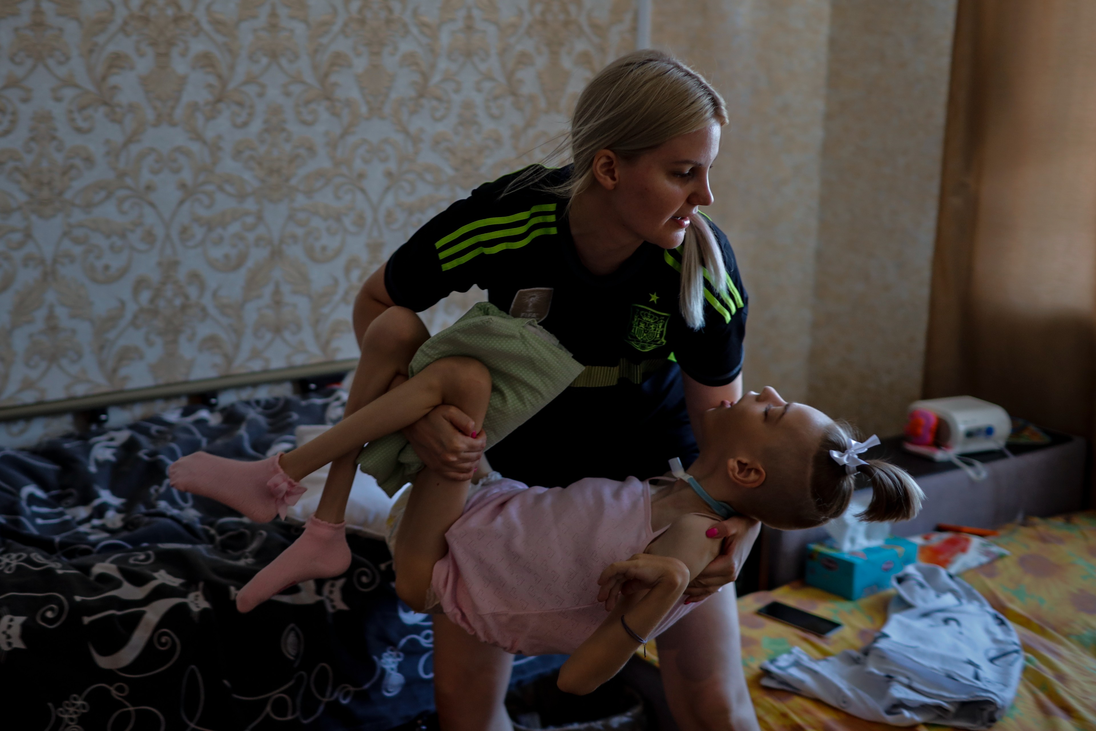 Anastasia Goritko and her daughter Angelina.