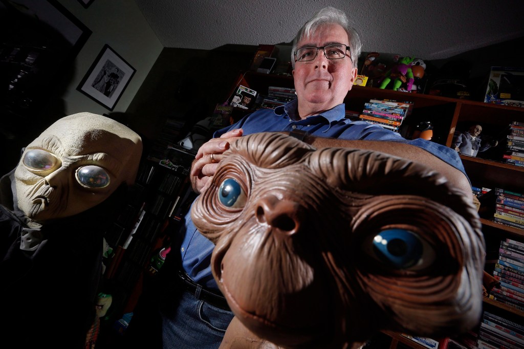 ​Canada's foremost "UFO expert" Chris Rutkowski in his home in Winnipeg in 2016.