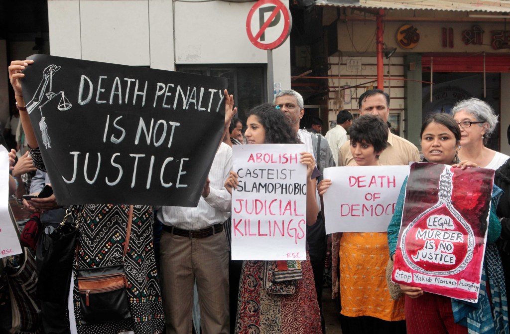 death penalty capital punishment protest india