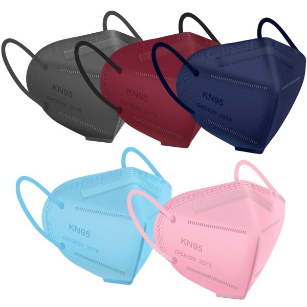 Multiple Colour 5 Layers KN95 Masks (25 pack)