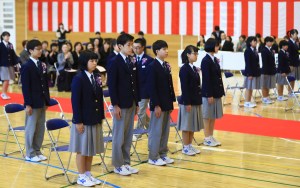 Estudiantes japoneses en una escuela