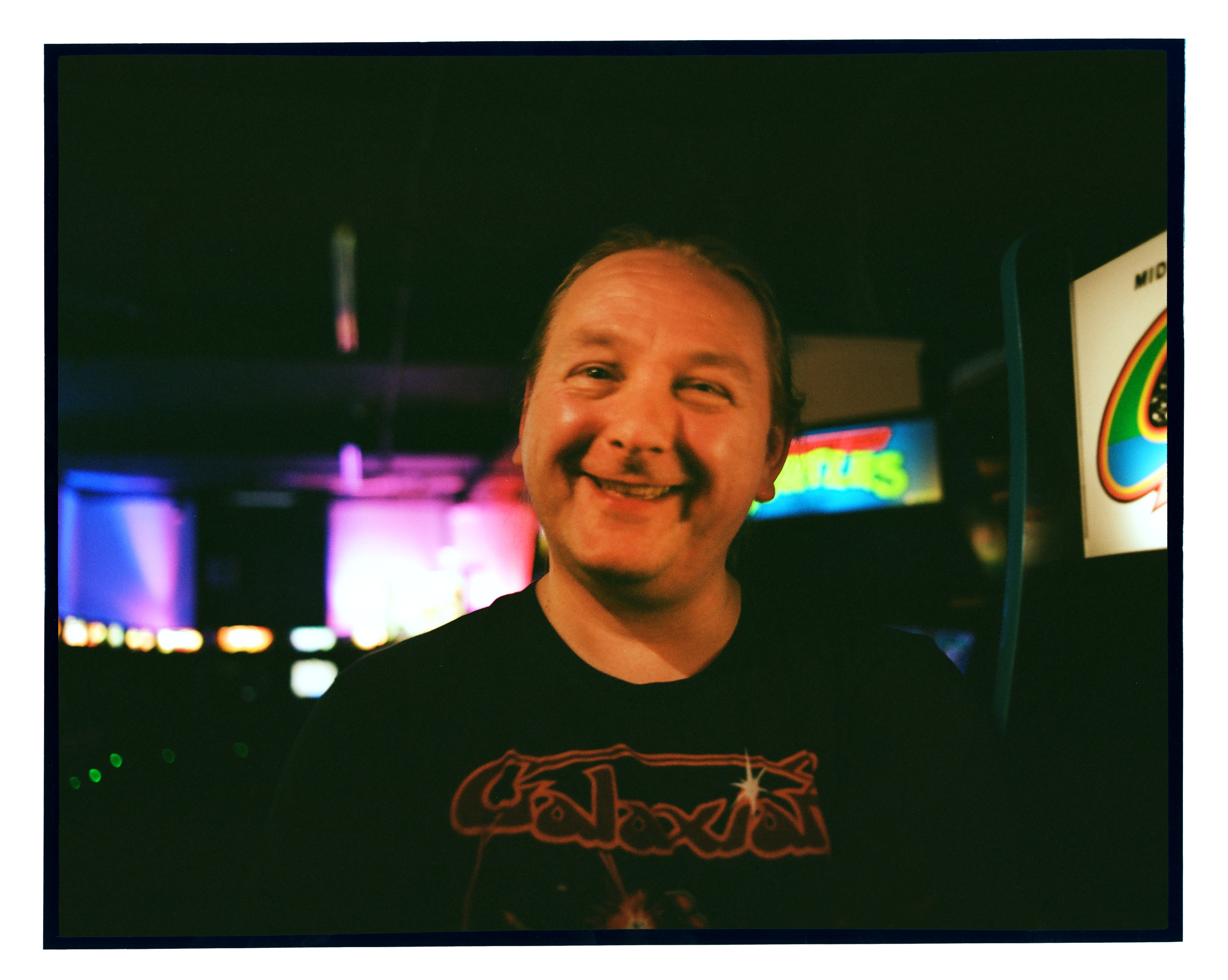 David Lyne, Galaxian World Record Holder at Arcade Club.