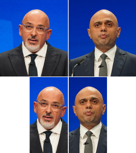 Nadhim Zahawi MP (left), Secretary of State for Education and Sajid Javid (right), Secretary of State for Health and Social Care. Photos: Ian Forsyth/Getty Images