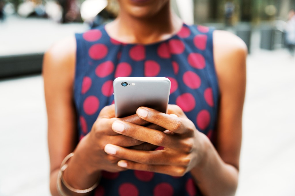 woman on phone