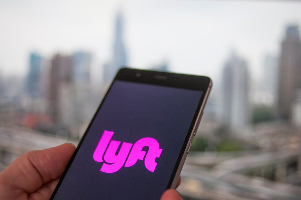 Lyft app on phone