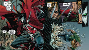 Art from the first issue of Todd McFarlane's Spawn