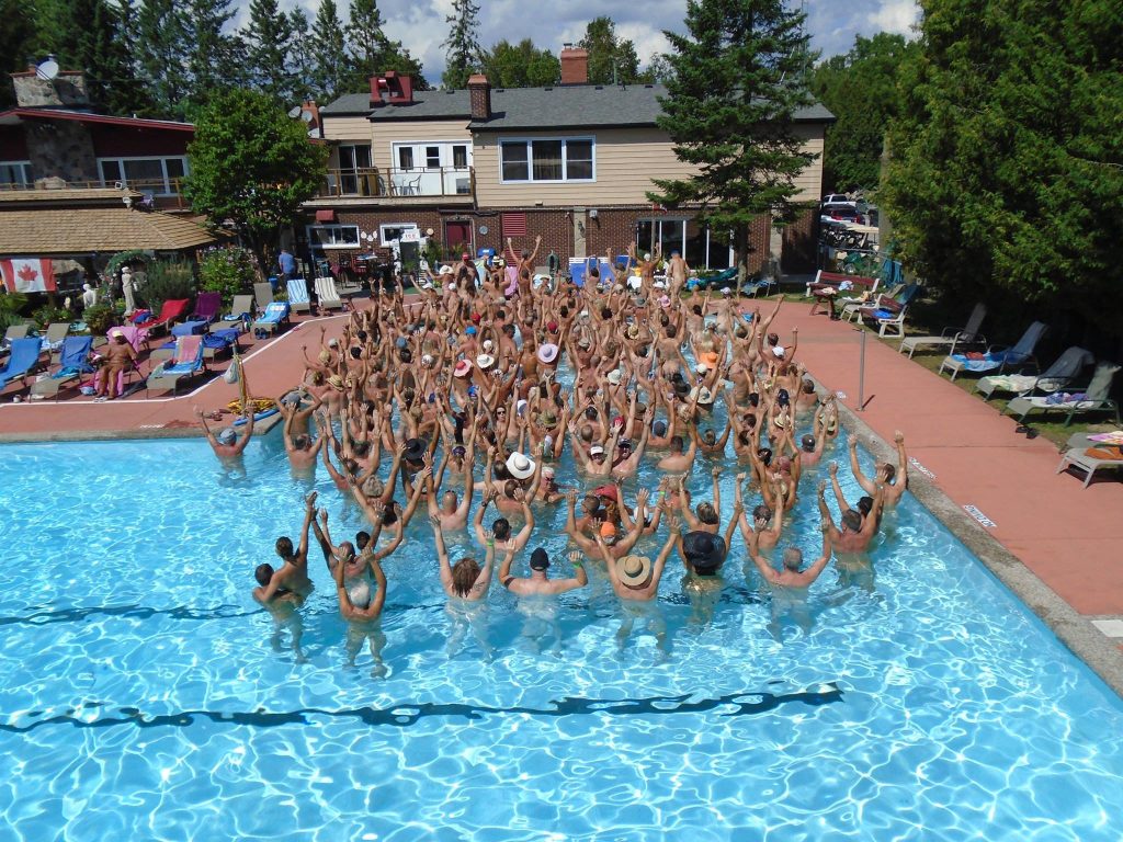 Nudity is mandatory at Ponderosa Nature Resort's Olympic-sized swimming pool