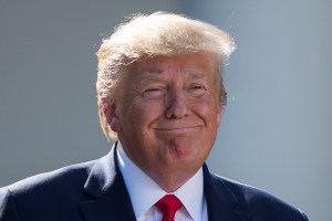 U.S. President Donald Trump delivers remarks during an event establishing the U.S. Space Command, the sixth national armed service, in the Rose Garden at the White House August 29, 2019 in Washington, DC.