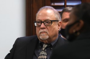 Gregory McMichael attends the jury selection in his trial together with Travis McMichael and their neighbor, William "Roddie" Bryan, at the Glynn County Superior Court, on October 27, 2021 in Brunswick, Georgia.