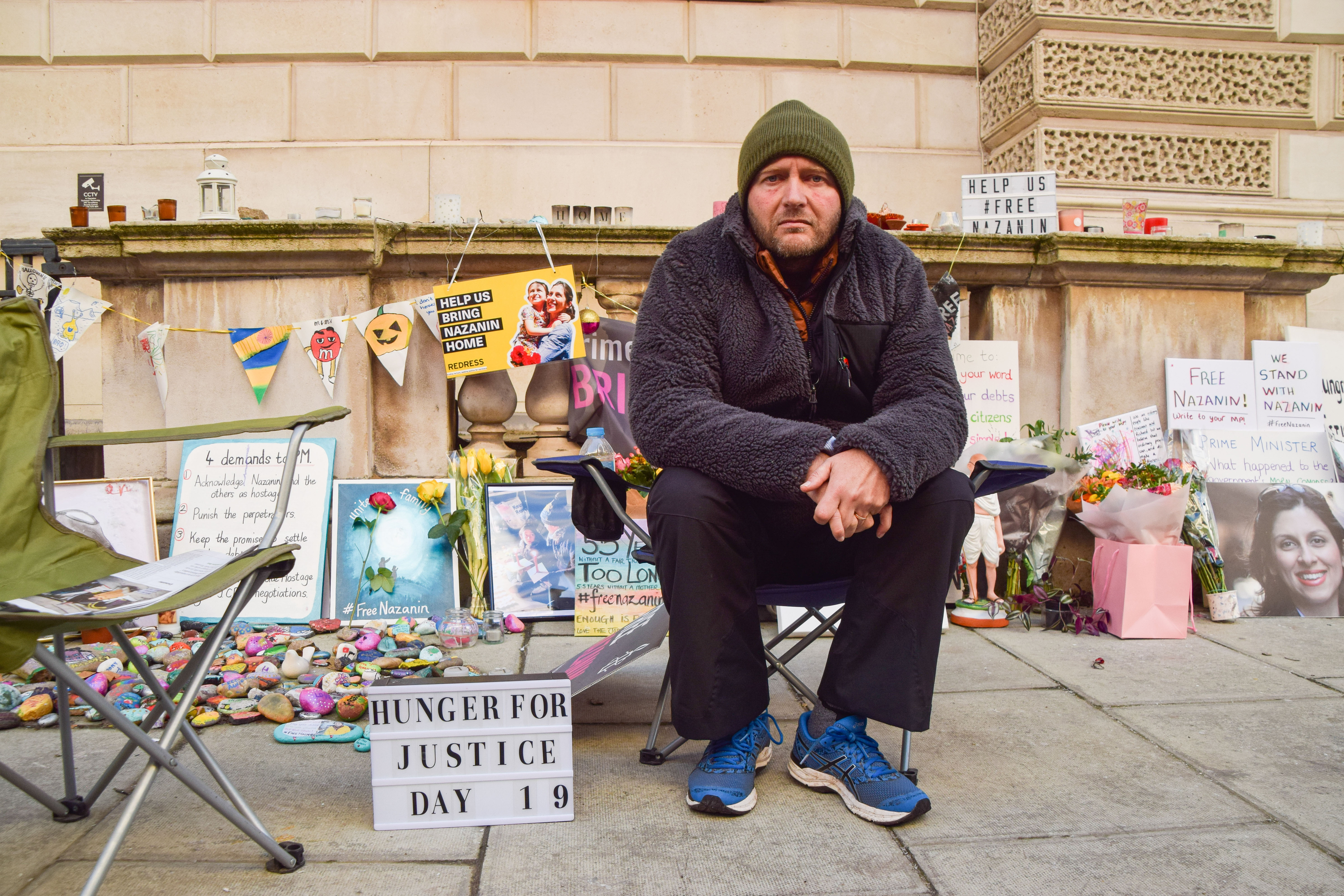 Richard Ratcliffe continues his hunger strike. Photo: Vuk Valcic/SOPA Images/LightRocket via Getty Images