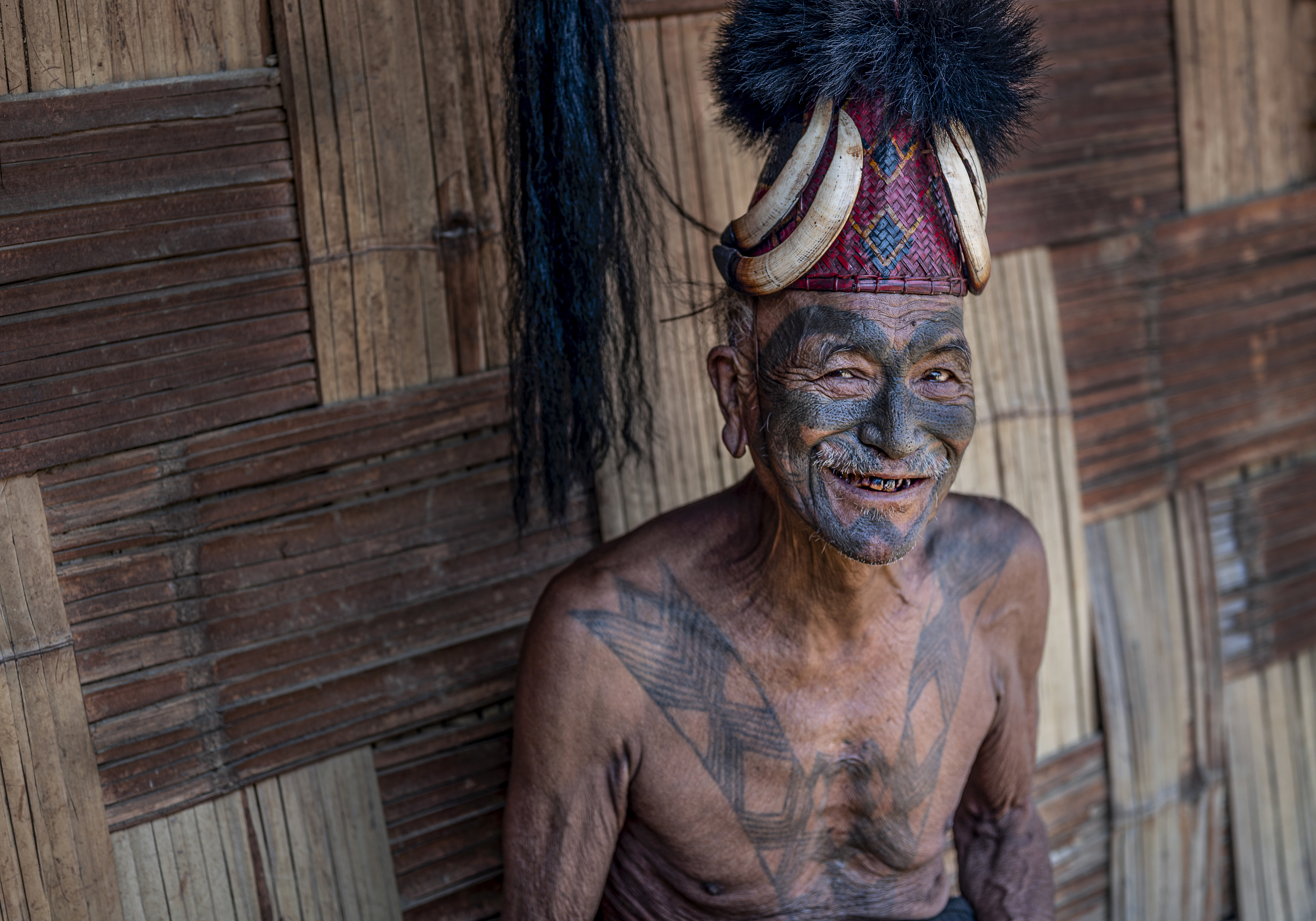 Konyak tribe tattoo india nagaland