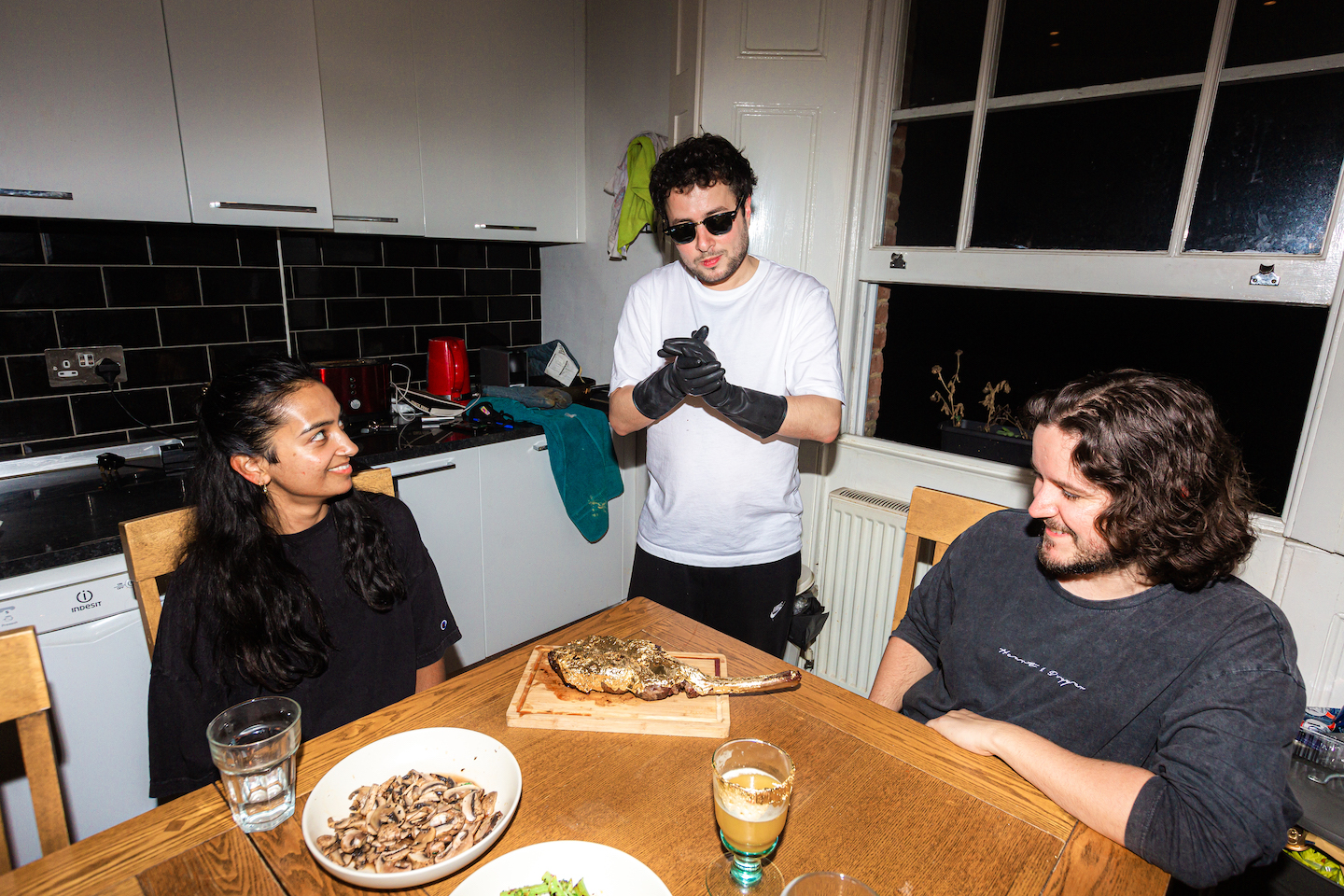 The author dressed as Salt Bae