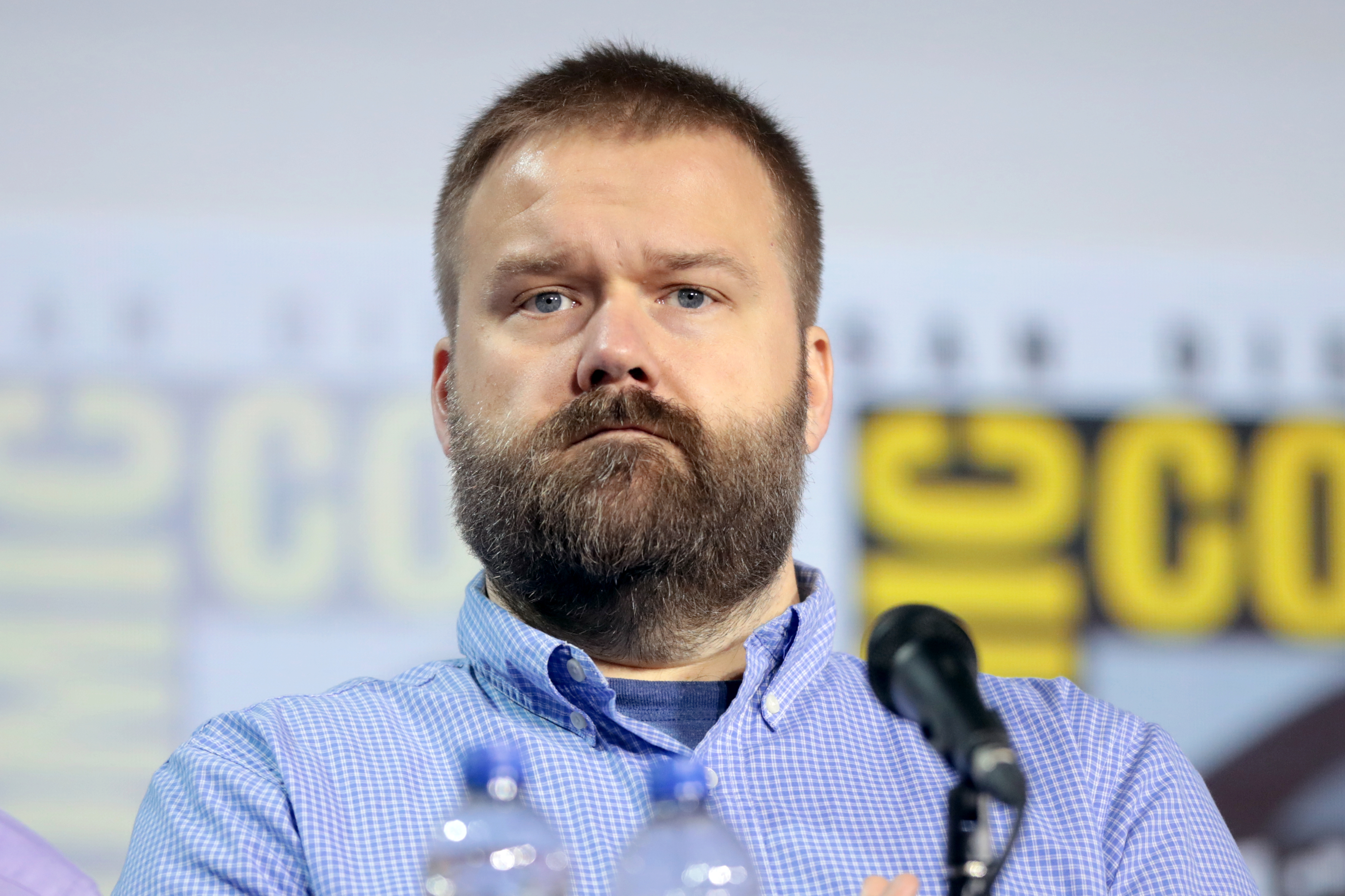 Robert Kirkman speaking at the 2019 San Diego Comic Con International, for