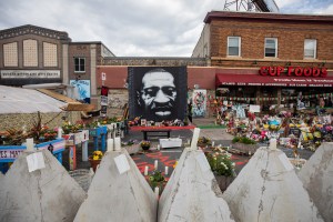 A memorial erected in memory of George Floyd in Minneapolis, Minnesota